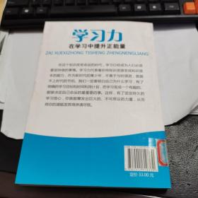 青少年正能量提升书系·学习力：在学习中提升正能量。一版一印。如图。