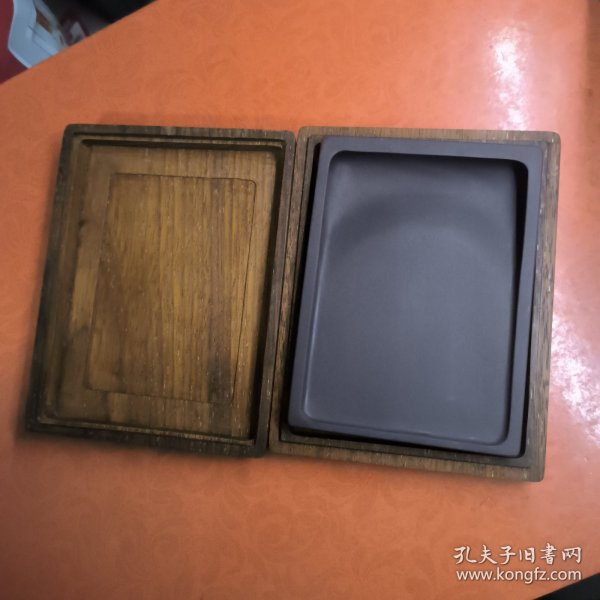 黄炳强大师落款，全木盒五寸老宋坑一片红，保真。