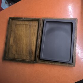 黄炳强大师落款，全木盒五寸老宋坑一片红，保真。