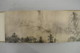 【雪舟山水长卷】纸本水墨 悠山社書店出版 古董水墨画，本紙总长980㎝ 古書 画卷。宋元绘画云谷派。