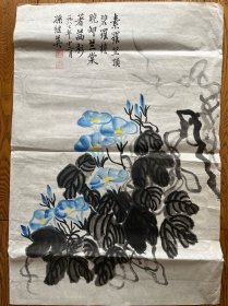 老字画 八九十年代 八十年代 孙继英国画精品 晓卸兰棠 软片未裱