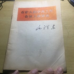 《在扩大的中央工作会议上的讲话》