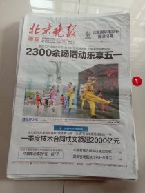 纪念报生日报:北京晚报2024年4月27日（品相不好）