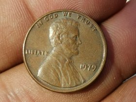美国79年铜硬币林肯总统