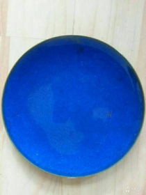 蓝釉盘