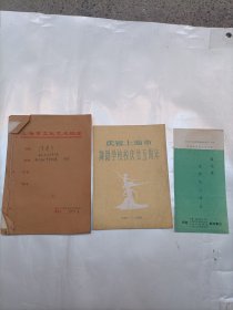 上海市1青艺滑稽戏剧团【演员资料】一批