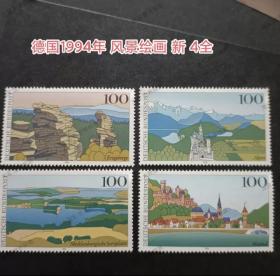 dfl63 外国邮票 德国邮票1994年 风景绘画 新 4全