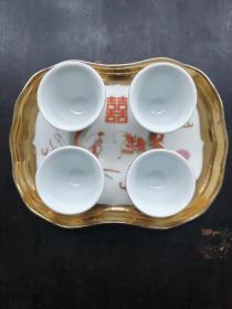 金美
囍庆
龙凤呈祥茶具
一套
全品
17*12cm