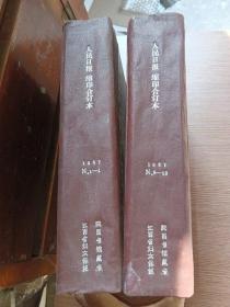 人民日报缩印合订1987年1-4、9-12 精装本