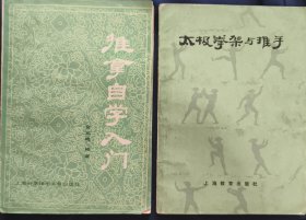 《太极拳架与推手》《推拿自学入门》两册合售 刘晚苍 刘石樵 上海教育出版社 私藏. 书品如图
