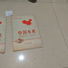 S10 地理教学挂图 中国水系（1976年库存两张）