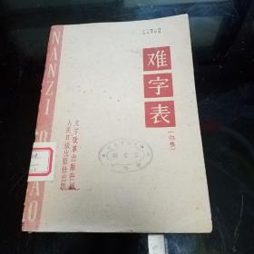 难字表（初稿）