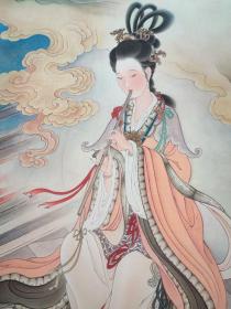 传统工笔仕女画 《吹箫引凤》