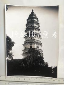 民国抗战时期山西晋中太谷县白塔原版老照片