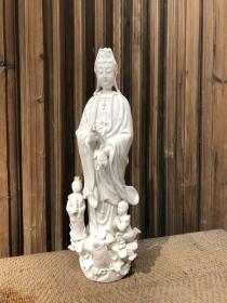 七八十年代童子拜观音滴水观音