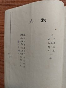 不知名的川剧：人物有施维德，施秀兰，吴东之，周蓉芳，冯玉春等，1985年油印