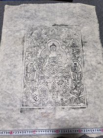 德格印经院版画 古版老画，手工狼毒纸印制。现老版已经封存，不允许再印制。 8-63墨线印制（56×72）cm 画芯（30*43） 一幅，稀有，值得珍藏。