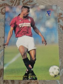 九十年代世界足球明星硬纸卡片（规格长14宽10公分），约塞林.安格洛玛