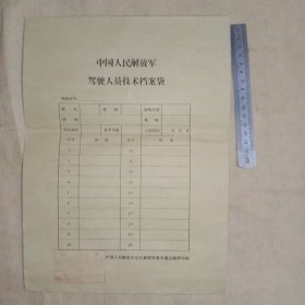 驾驶人员技术 空袋(详看如图， 下单慎重)