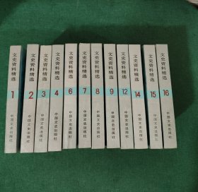 文史资料精选【1-16辑 全套16本】缺10、11、13 共13册合售
