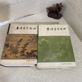 唐诗鉴赏辞典  宋诗鉴赏辞典（两本合售）