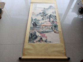 一线收的一副名人山水画