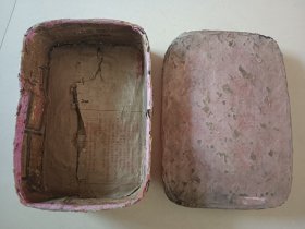 老手工纸糊针线盒子 有小破损品差30×20×10