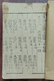 本草纲目卷二十七（菜部）木刻本