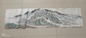 山水旧画 宣纸画 手工画(未署名)