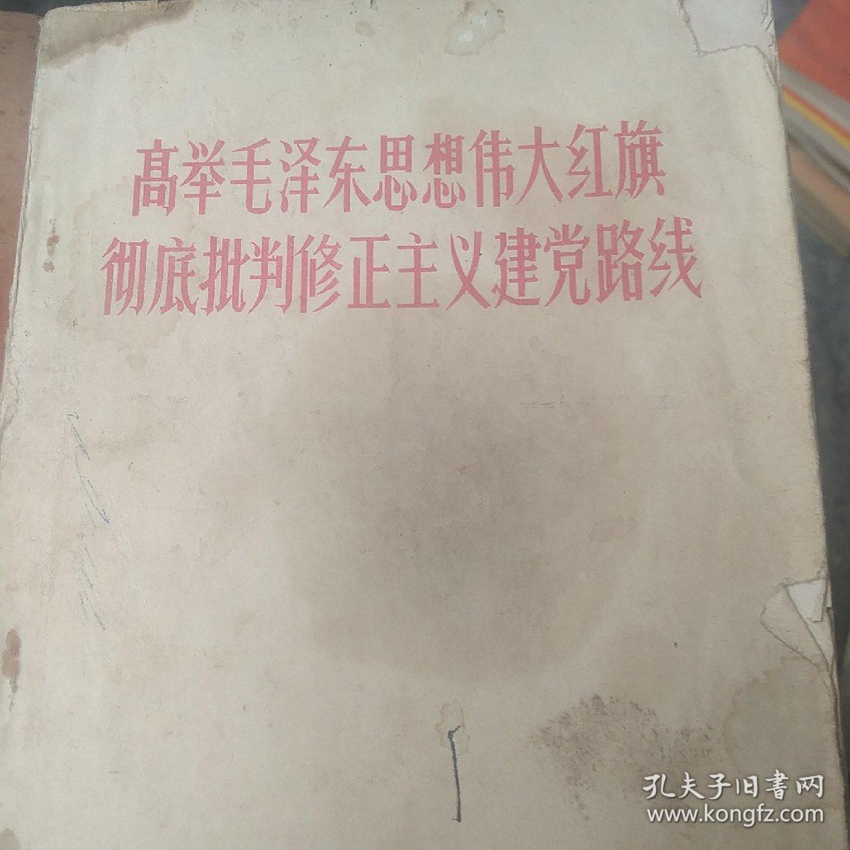 高举毛泽东思想伟大旗帜彻底批判修正主义建党路线