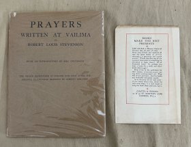 珍稀本： Prayers Written at Vailima 《维利马的祈祷》书籍插图装帧名匠 Alberto Sangorski描金彩绘！