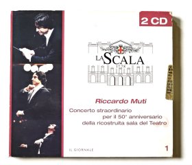 欧版2CD穆蒂指挥斯卡拉歌剧院罗西尼威尔第普契尼歌剧作品 二手CD唱片，播放正常，请认真看图，不想来回折腾 三单包邮，六单九折包邮