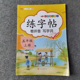 汉之简小学五年级上册语文同步练字帖专项训练书写字帖看拼音写汉字词语生字注音控笔训练字贴