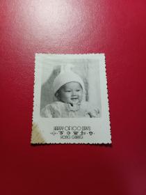 老照片:上世纪六七十年代，上海红光照相馆  儿童宝宝  百日留影照片【尺寸如图】