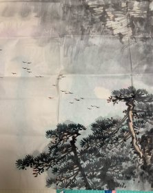 当代著名画家耿安辉先生 松泉图国画作品一幅