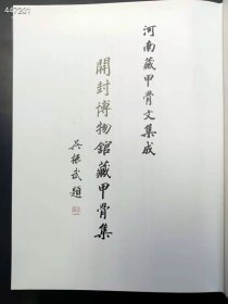 河南藏甲骨集成——开封博物馆卷 曾广庆主编 河南美术出版社 16开一函一册精装，定价：360元，特惠价：298元包邮