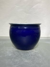 蓝釉小缸