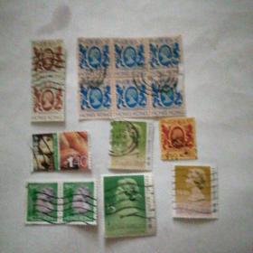 香港邮票 信销票15枚