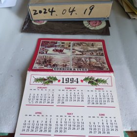 1994年美国日历 画作冬季消遣