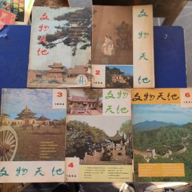 文物天地（1984年第1期，第2期，第3期，第4期第6期）双月刊,5册合售（实物拍图,外品详见图,内页干净,自然陈）