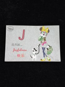 米奇明信片，中国邮政2012明信片，含0.8元米奇邮票邮资。迪士尼明信片，米奇 快乐