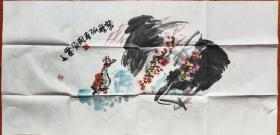 （保真字画销售）西山书画院院长，著名画家周海扇面作品5