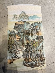 江苏国画院出 九十年代无款山水 约3平尺 7
