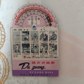 曝光计算表