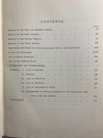 An Etymological Dictionary of the English Language 英语词源词典 （1956年第一版）大开本·精装如图、内页干净