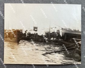 1930年代早期 广州、香港、澳门一带的码头 原版老照片一枚