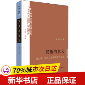 保正版！汉语的意义 语文学、世界文学和西方汉语观9787108062864生活读书新知三联书店童庆生