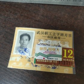 武汉职工上下班1993年月票/健民咽喉片/昆明宏达口服液