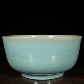 瓷器，宋汝窑罗汉碗，高9直径18cm