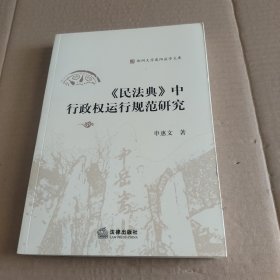《民法典》中行政权运行规范研究 【内页干净无写划】